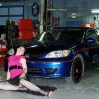 Pic #4 Wife in Lingerie:&nbsp;My Car