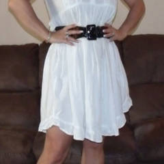 Pic #1 White Dress Part 1 - Blonde, High Heels Amateurs, Wife/wives