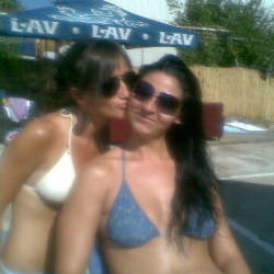 Pic #9 Dijana Enjoys Near Swimming Pool - Bikini Voyeur, Brunette