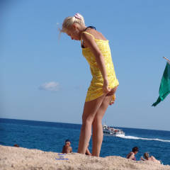 Pic #8 Black Thong - Beach, Bikini Voyeur, Blonde
