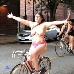 Pic #3 Annual Bike Ride - Big Tits, Brunette, Outdoors