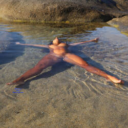 Pic #10 Salty Pool Play - Nude Girls, Beach, Big Tits, Brunette, Outdoors, Shaved, Amateur, Body Piercings