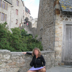 Pic #10 Lisa Melagio strips at Mont Saint Michel - Amateur, Brunette, Bush Or Hairy, Close-ups, Flashing, Flashing Tits, Hanging Tits, Hard Nipples, Legs Spread Wide Open, Mature, Mature Ass, Mature Pussy, Medium Tits, Natural Tits, No Panties On, Outdoors, Pantieless Wives, Public Exhibitionist, Public Place, Pussy, Pussy Hair, Sexy Wives, Trimmed Pussy