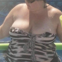 Showing off the girls at the pool