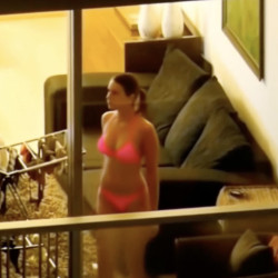 Pic #2 Beautiful neighbor naked with window curtain wide open