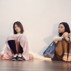 Pic #3 Sitting there without knowing she's showing her white panties to everyone (Part 2)