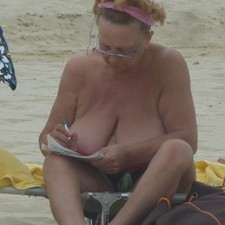 Pic #1 Huge Saggy Tits Granny Topless