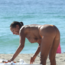 Pic #1 Big Tits Topless Granny